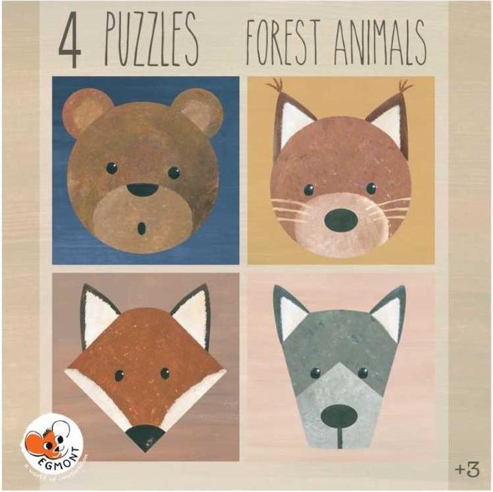 Produktbild Egmont Waldtier-Puzzles aus Karton (4 Teile)