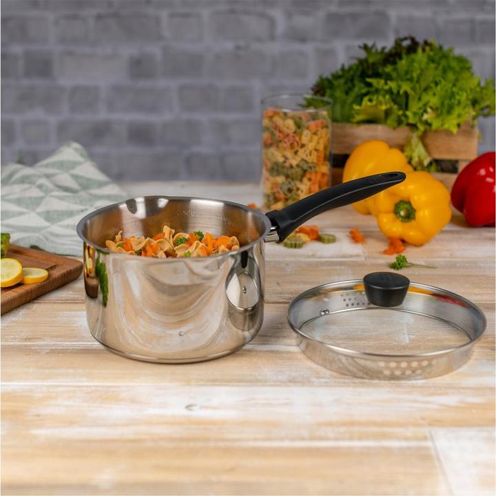 Produktbild Kuhn Rikon CLASSIC PLUS Stielkasserolle 2.7 L · Ø 18 cm (18 cm, Stielkasserolle, Edelstahl)