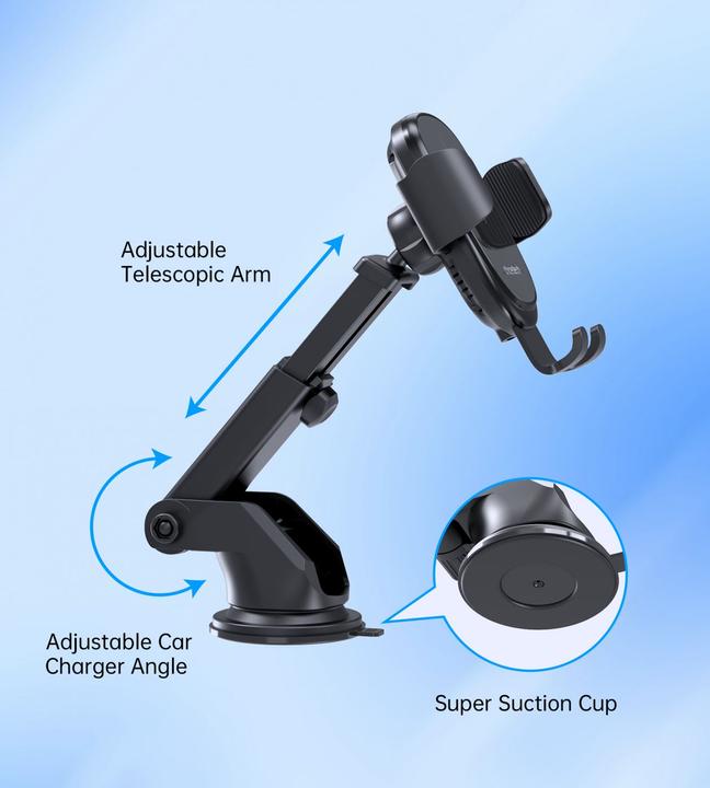 Immagine prodotto Choetech Supporto da auto a gravità T203-F con caricatore induttivo da 15 W per abitacolo - nero