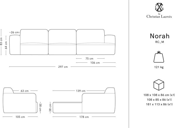 Actual product image CXL by Christian Lacroix Norah (Corner sofa)