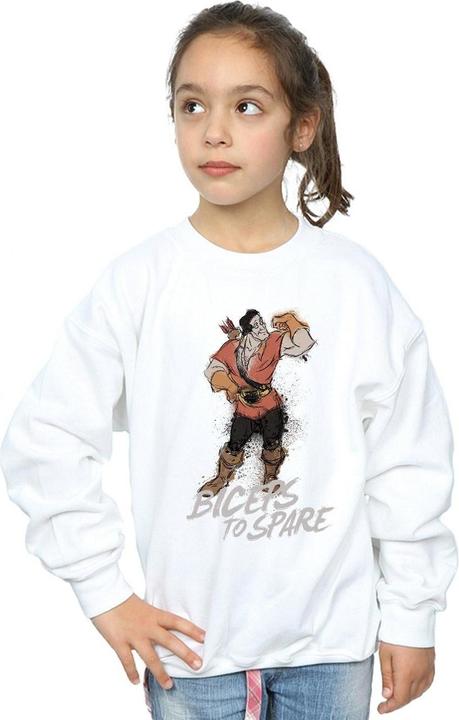 Actual product image Disney Girls Beauty And The Beast Gaston Biceps To Spare Sweatshirt (140, 146)