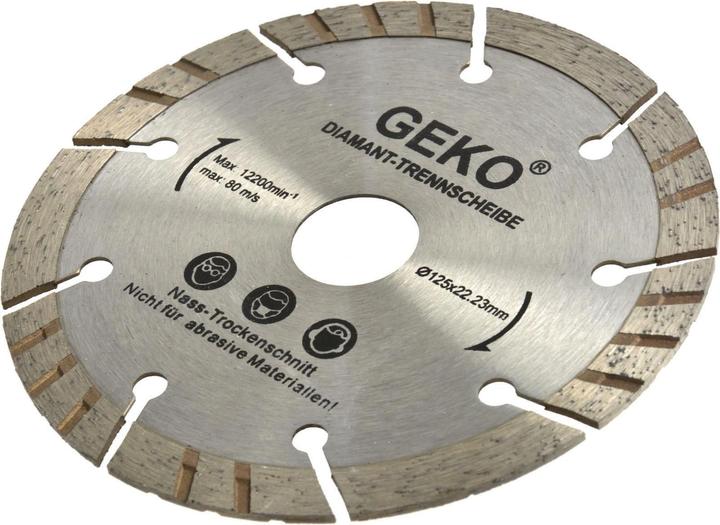 Actual product image GEKO Diamond Turbo Segment Cutting Disc, 125x10x22mm