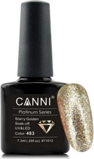 Image du produit Canni Vernis en gel Platinum Starry Golden UV/LED (Platinum Starry Golden, Vernis à ongles effet gel)