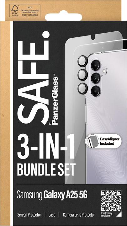 Produktbild Safe Edge to Edge Glass + Case (1 Stück, Samsung Galaxy A25 5G)