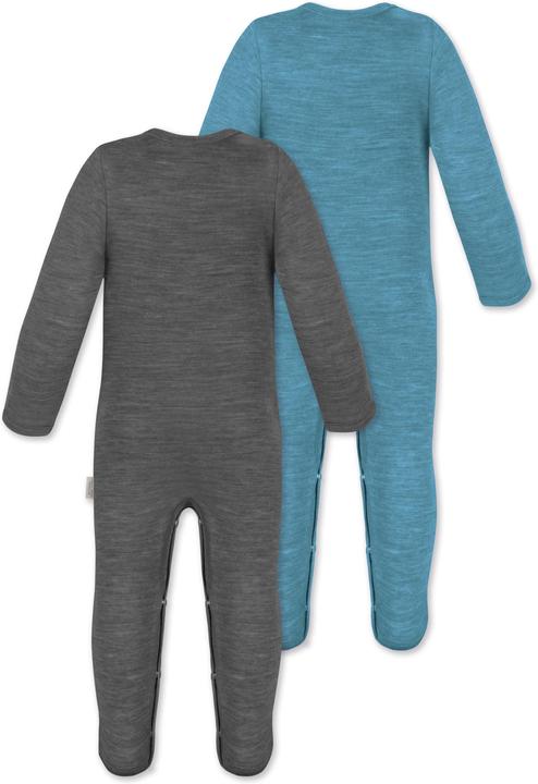 Actual product image Normani 2-pack MERINO baby merino romper "Levin" - 9413 (62)