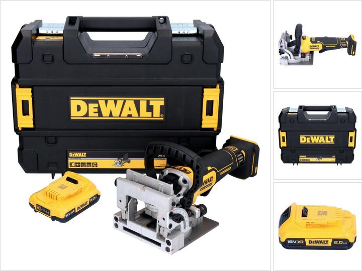 Actual product image DeWalt DCW 682 NT cordless flat dowel cutter 18 V 102 x 20 mm brushless + 1x rechargeable battery 2.0 Ah +