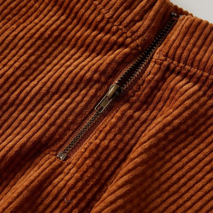 Produktbild VidaXL Kinderrock mit Taschen Cord Cognac 116,Material: 100 (116)
