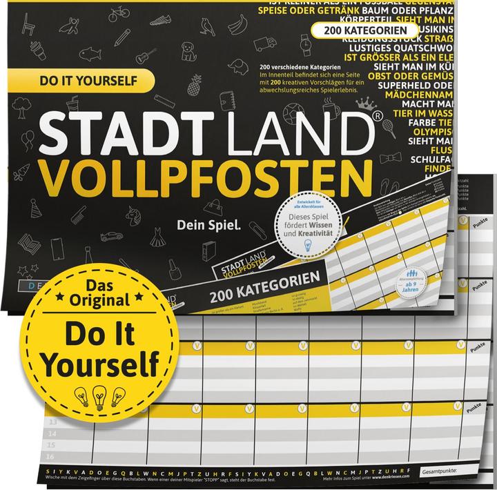 Denkriesen Stadt Land Vollpfosten - Do It Yourself-Edition - Dein Spiel (Deutsch)
