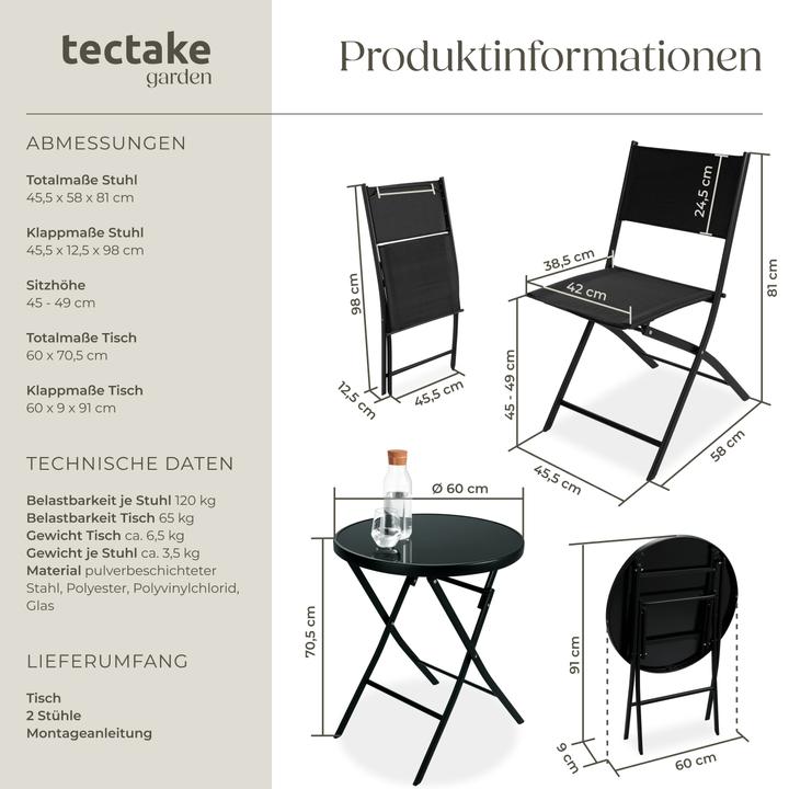Immagine prodotto tectake Set da giardino Düsseldorf (60 cm)