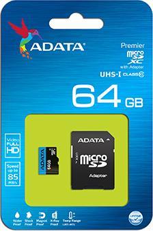 Actual product image Adata microSDXC Card (64 GB, microSDXC, U1, UHS-I)
