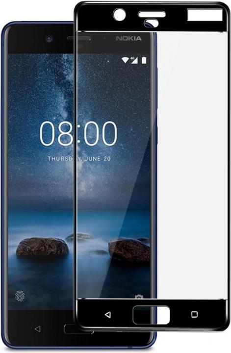 Actual product image Screenguard Nokia 8 Full Screen Protective Glass Film 2.5D 9H (1 Piece, Nokia 8)