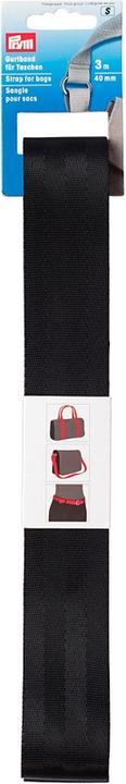 Produktbild Prym Gurtband für Taschen, schwarz 40 mm, Karte 3 m