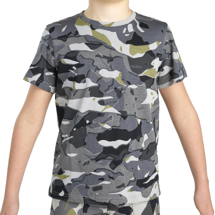 Produktbild Solognac T-Shirt Kinder Camouflage WOODLAND grau (12, 13, 14)