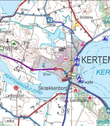 Actual product image Cycling Map Denmark 5/Cykelkort Danmark 1:100.000 - Funen