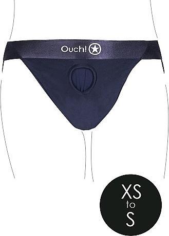 Actual product image Ouch! Vibrating Strap-on Panty Harness - Open Back - XS/S