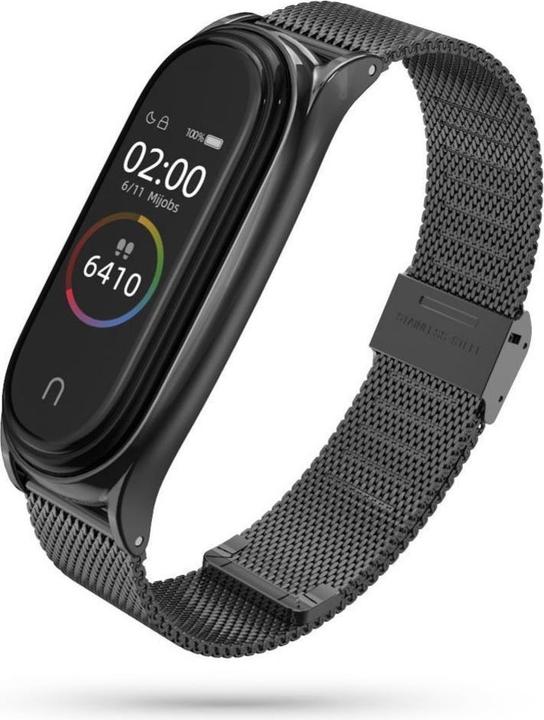 Immagine prodotto Tech Išmaniosios apyrankės Xiaomi Mi Smart Band 5/6 dirželis, Juodos spalvos (Acciaio inossidabile, Xiaomi Mi Smart Band 5)