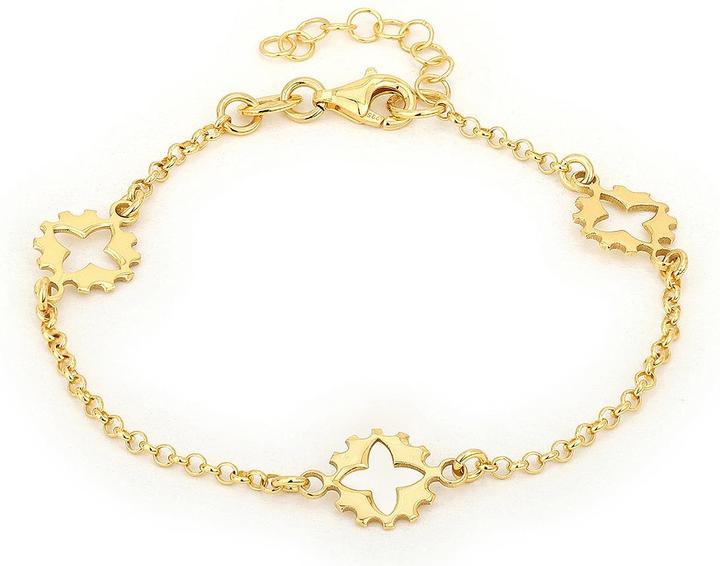 Produktbild Leyda Armkette Blume (19 cm, vergoldet 750 / 18 K Gold, Silber 925)