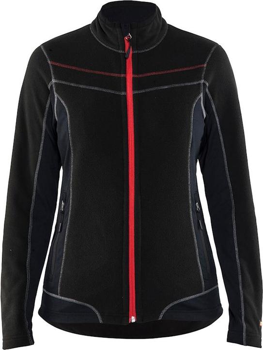 Blakläder Damen Microfleece Jacke Modell 4924.1010 schwarz/rot
