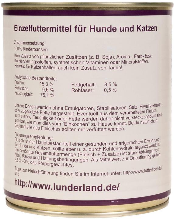 Actual product image Lunderland Can of rumen (Adult, 1 pcs., 900 g)