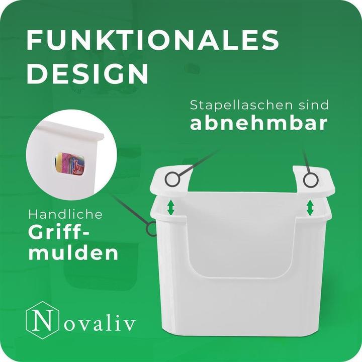 Produktbild Novaliv 3x Aufbewahrungsbox Bad Organizer Kleiderschrank Schubladen Ordnungssystem Weiss Wohnmobil Sc
