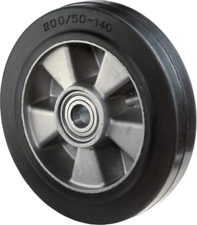 Immagine prodotto BS Rollen Ruota di scorta Ruota Ø 160 mm Portata 300 kg Gomma nera Assale Ø 20 mm Lunghezza mozzo 60 mm