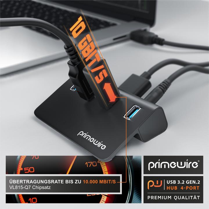 Produktbild Primewire USB Hub (USB-A, 4 Ports)
