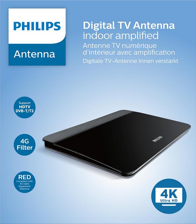 Actual product image Philips DVB-T indoor antenna (Indoor antenna, 41 dB, DVB-T / -T2)