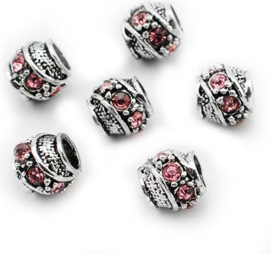 Image du produit Hermex Perle strass argenté 925 - Rose argenté (Argent 925)
