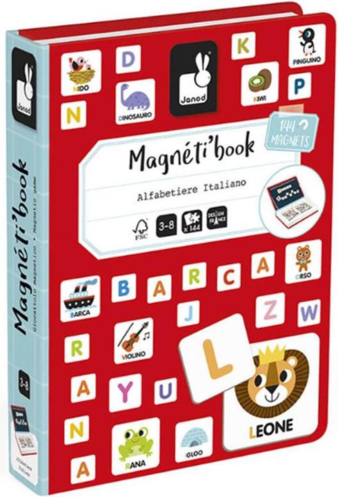 Actual product image Janod Magnet Book Alphabet (Italian)