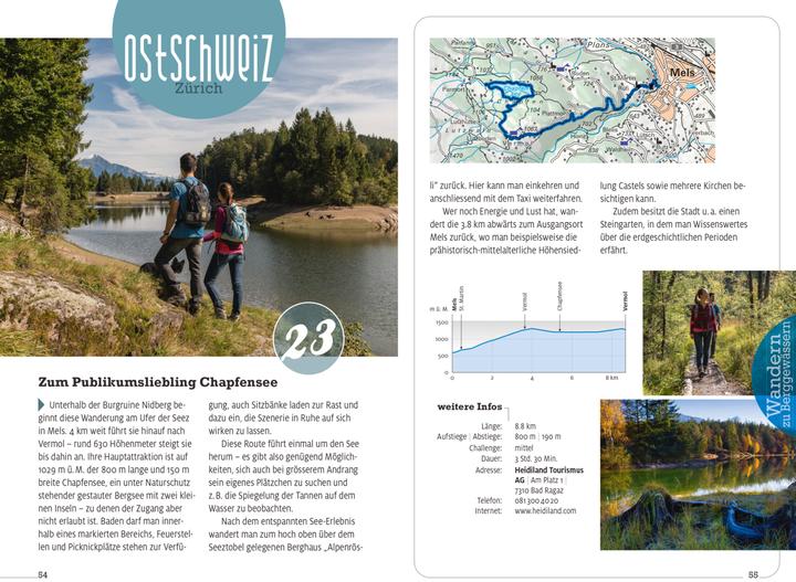 Immagine prodotto Freizeitführer Erlebnis Schweiz Wandern zu Berggewässern (Tedesco, Corridoio Kümmerly+Frey AG, 2024)