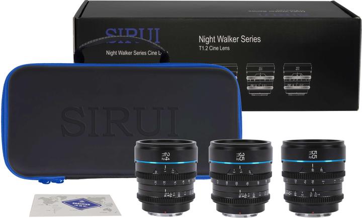 Immagine prodotto Sirui Nightwalker 24 35+55mm T1.2 S35 MF Cine Lens Bundle RF-Mount (Canon RF, APS-C / DX)