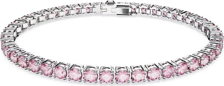 Swarovski Matrix Tennis Armband Rundschliff Rosa