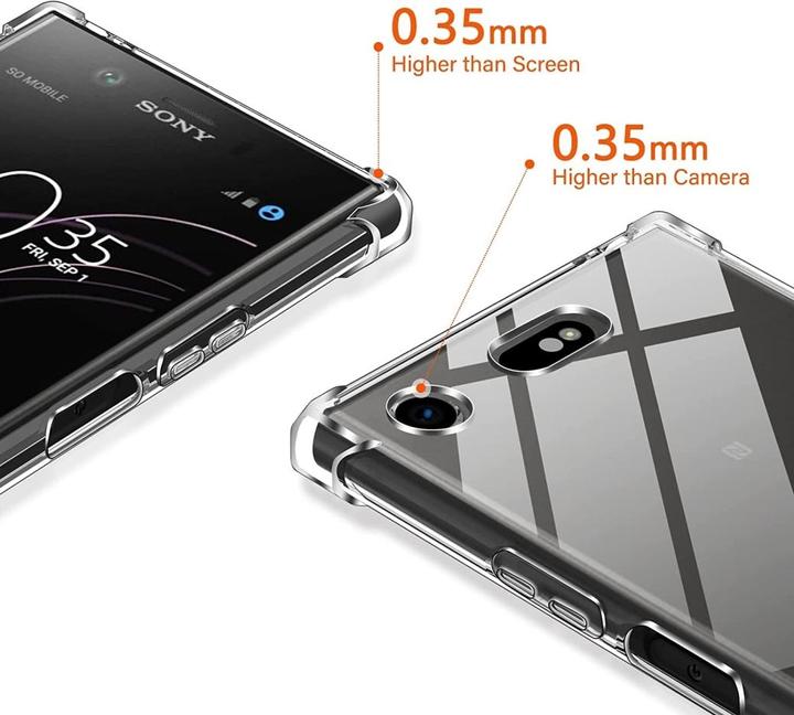 Produktbild Screenguard Sony Xperia XZ1 Compact Hülle Crystal Soft Airbag Bumper (Sony Xperia XZ1 Compact)