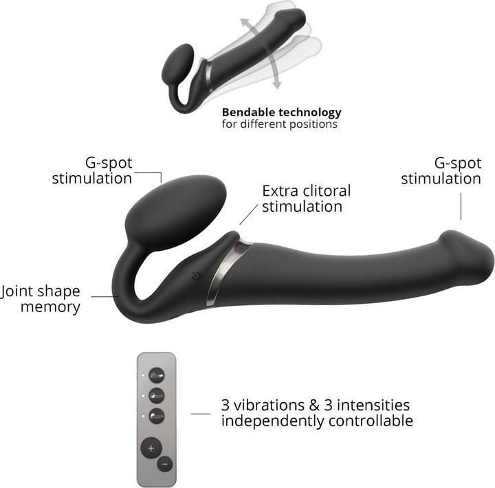 Actual product image Strap-on-me Vibrating Bendable Strap-on