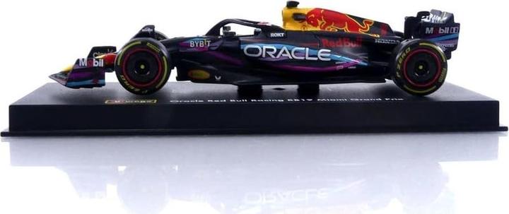 Image du produit Bburago Diecast 1:43 Formula Racing in Acrylic Box Red Bull RB19 Miami GP #Max Verstappen Ages 14+