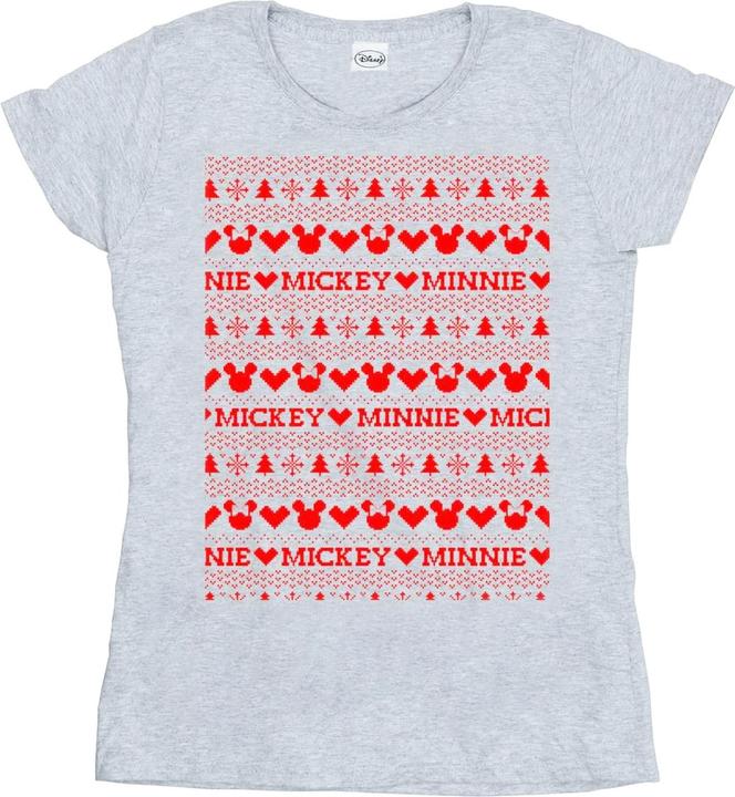 Produktbild Disney Mickey And Minnie Christmas Fair Isle TShirt (M)