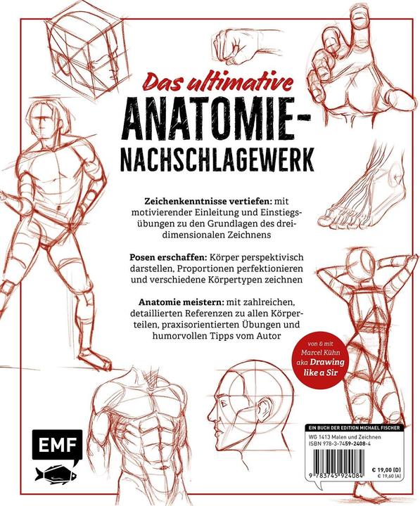 Produktbild Anatomie zeichnen like a Sir (Deutsch, Marcel Kühn, 2024)