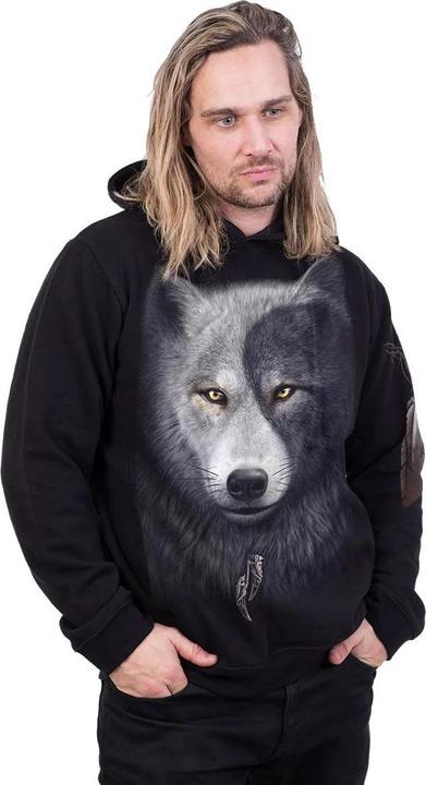 Actual product image Spiral Unisex Adult Wolf Chi Hoodie (M)
