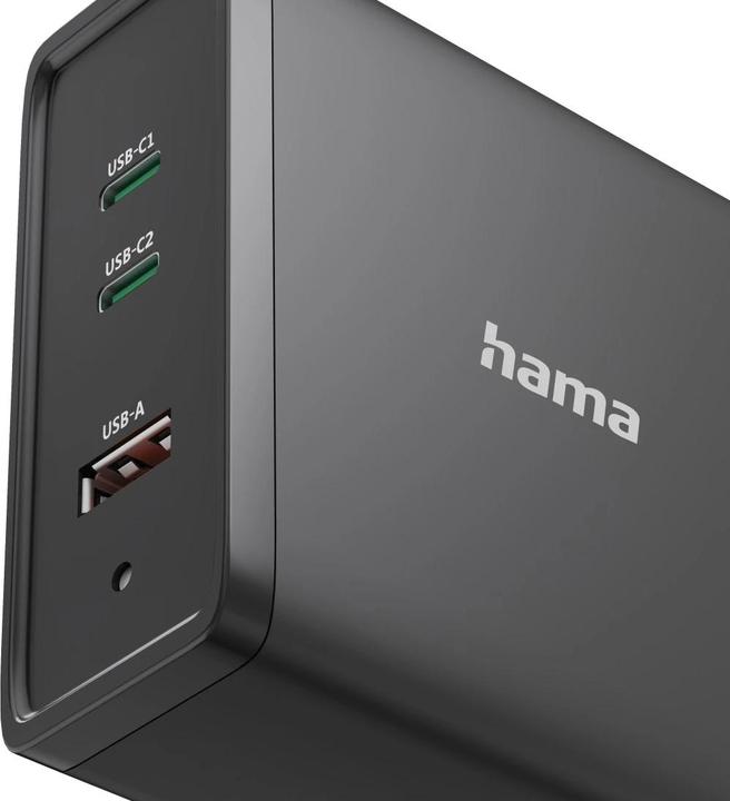 Produktbild Hama Universal-USB-C-Ladestation, GaN, 3 Ports, Power Delivery (PD), 5-28V/140W (140 W)