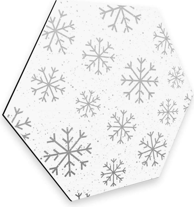 Immagine prodotto Trenddeko Cristalli di ghiaccio con effetto argento e fiocchi di neve (55 x 47 cm)
