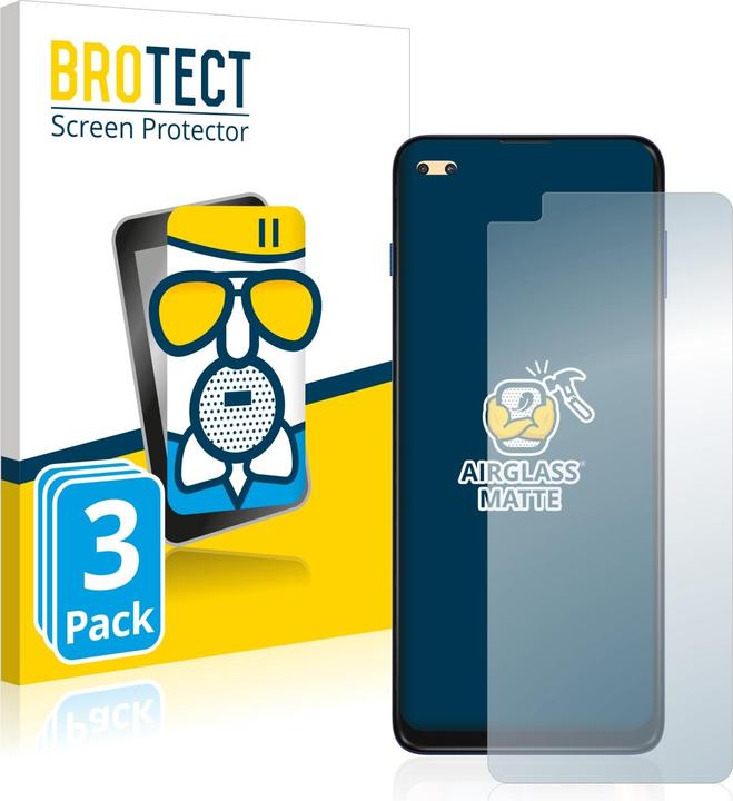 Actual product image BROTECT AirGlass Glass Matte (3 Piece, Motorola Moto G 5G Plus)