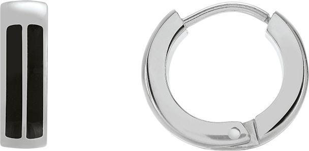 Produktbild Jourdan Schwarzer zweifarbiger stahl ohrring (Stahl)