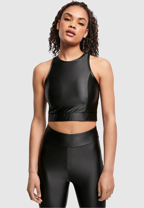Actual product image Urban Classics Ladies Cropped Shiny Top (XS)