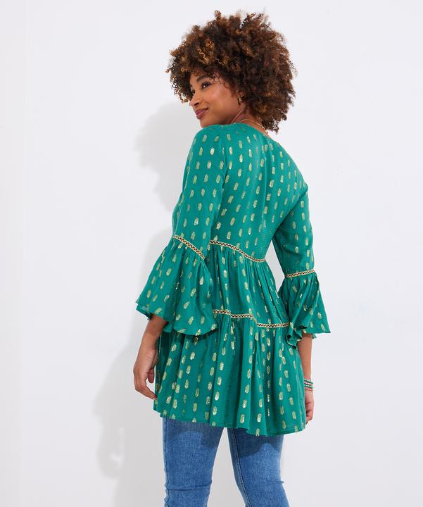 Actual product image Joe Browns Tiered Beaded Boho Mini Dress (42)