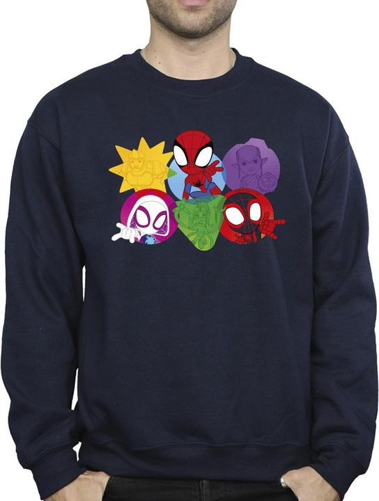 Immagine prodotto Spidey And His Amazing Friends Faces Felpa Uomo (5XL)