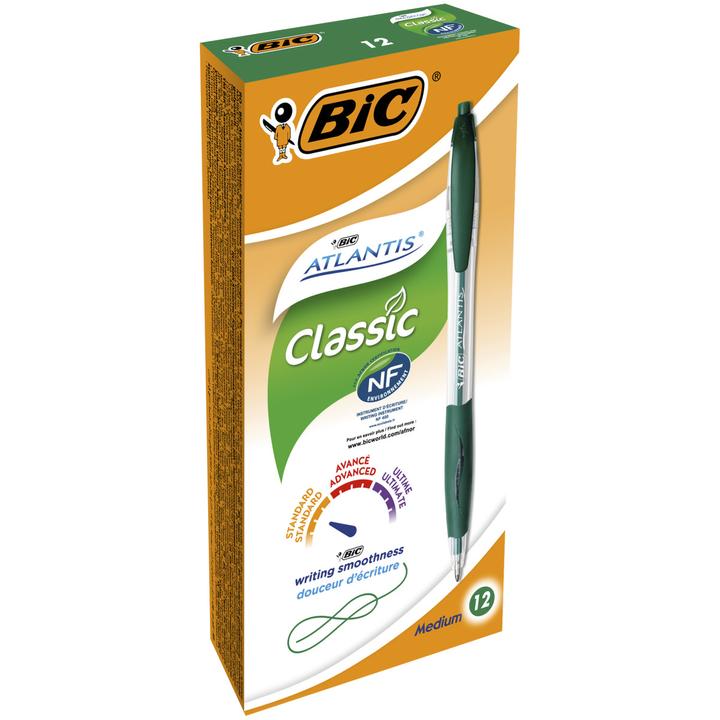 Immagine prodotto Bic Biro Atlantis Classic retrattile (Verde, 12 x)