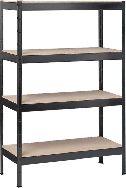 Actual product image Schulte Regalwelt Heavy duty boltless shelving Schulte black structured 1800x1200x400 mm 4 shelves Load capacity 600