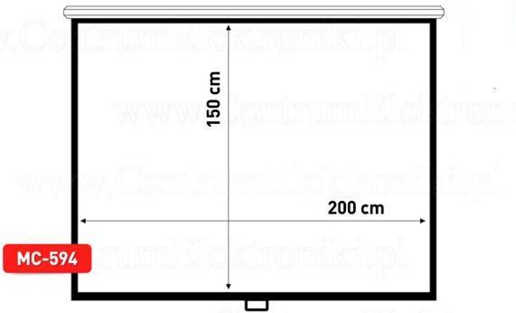 Actual product image No Name Maclean screen Auto-Lock matt white wall or ceiling 100 4:3 200x150 MC-594 (100", 4:3)