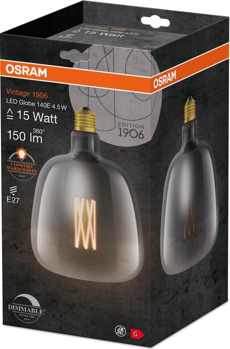 Actual product image Osram Vintage 1906 Led Big Special Shapes (E27, 4.50 W, 150 lm, 1 x, G)
