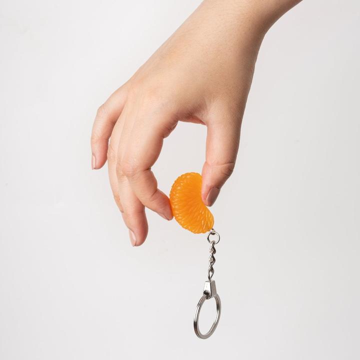 Actual product image Yumazing Tangerine keyring pendant